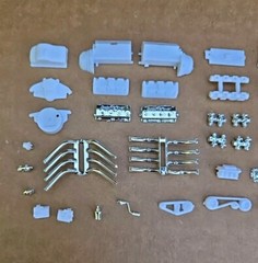 AMT 1/25 DOUBLE DRAGSTER, FIAT TOPOLINO ENGINE AND RELATED PARTS