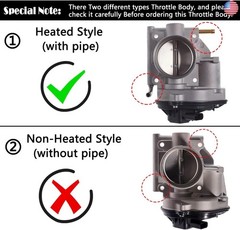 AUQDD S20025 Fuel Injection Throttle Body (Heated Style,with pipe) Fit For 2005