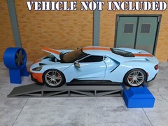 1/18 Scale 2WD Dyno Chassis Dynamometer With Ramps – Car Diorama Accessory