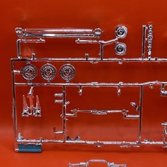1957 Chevy Bel Air AMT Chrome Grill Hub Caps Bumpers Diff Model Parts 1:25 New 5
