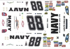 #88 Brad Keselowski Navy 1/24th Scale Nascar Waterslide Decals