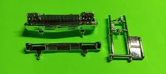 62 1962 Chevy Bel Air 1/25 AMT Bumpers Grill Mirror FLAWED Chrome See Pix