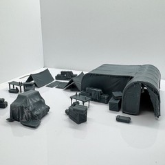 1/72 Miniature Military Fortress Base Battle Scenes Ruins Military Base