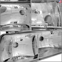 DNA MOTORING HL-OH-CS99-4P-CH-CL1 Headlight Assembly Compatible with 99-02