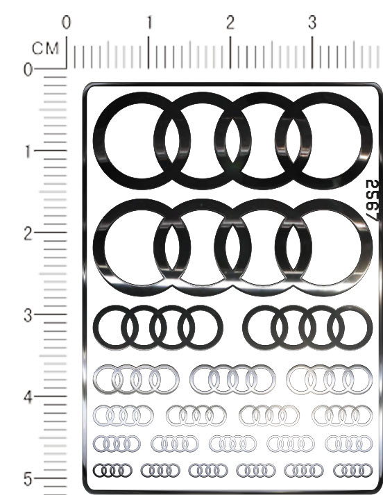 1/18 1/12 1/24 1/20 1/43 chrome(metal) decals sihuan 2567