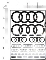 1/18 1/12 1/24 1/20 1/43 chrome(metal) decals sihuan 2567