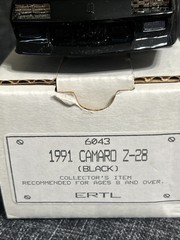 ERTL NIB PROMO CAR 1991 Camaro Z-28 Black #6043