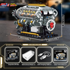 V8 Combustion Engine Model Kit That Runs – Build Your Own STEM Mini V8