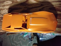 1974 454 Metallic Orange CORVETTE Sting Ray w BOX Promo Dealer CHEVY Model