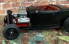1/24 Scale: Supercharged Ford Flathead Engine W/ Ardun Heads; Resin; 3D Print.