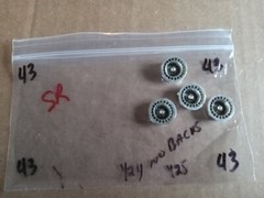 FOUR (4) NICE CHROME WHEELS FOR YOUR JUNK YARD SCALE unknown PACKAGE # 43