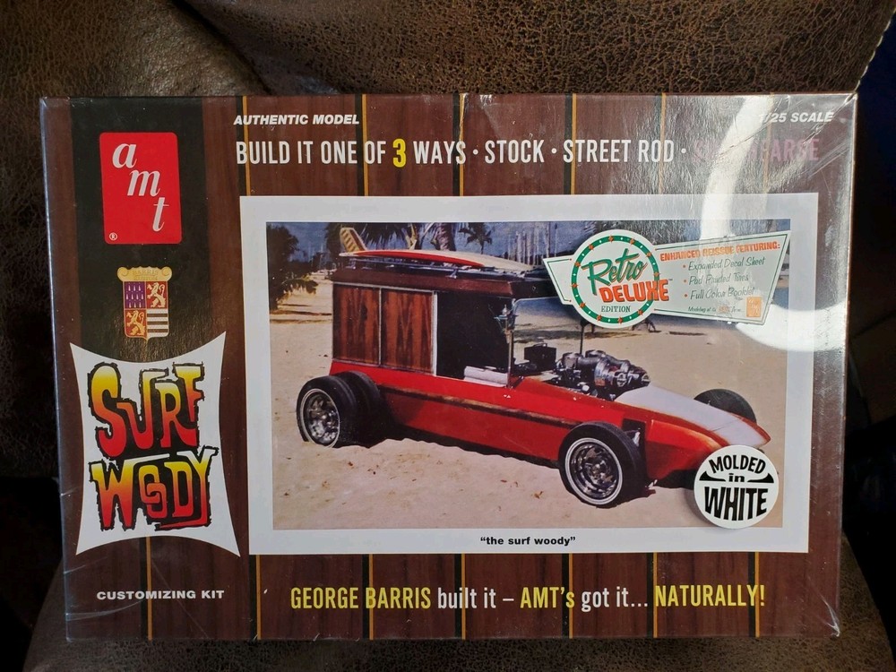 AMT Surf Woody George Barris 1/25 Scale Model Kit New Sealed Box