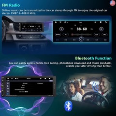 6.9 in Wireless Carplay Single Din Car Stereo, HD IPS Touchscreen Car Radio,