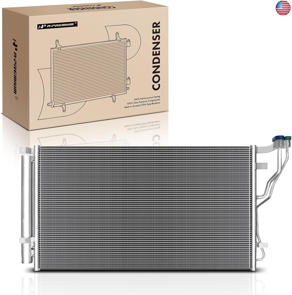A-Premium Air Conditioning A/C Condenser Compatible with Hyundai Sonata
