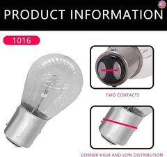 Pack Of 10 Brake Marker Bulb, Brake Light Bulbs,10 Sets Of 1016 (12v21/5w) High