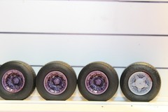 A-22 1/25 scale racing, model car kits, parts dirt track tires and wheels ,