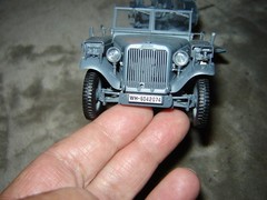 Built Half Track w/Gun 6 inches long Well Built & Painted Excellent Cond Nice