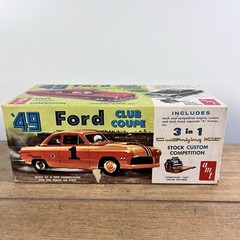 Vtg AMT ’49 Ford Club Coupe 3 in 1 Trophy Series T149 Model Kit In Original Box