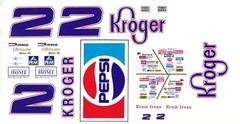 #2 Ernie Irvan Kroger Chevy or Pontiac 1/24th – 1/25th Scale Waterslide Decals