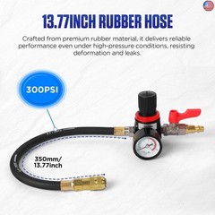Turbo System Leakage Tester Kit with 4 Pairs of Stepped Adapters 1-3/8″ to