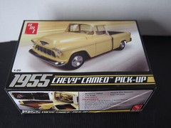 New In Box Sealed – AMT 1955 Chevy Cameo Pick-Up (Yellow) Model Kit #633 GM 2009
