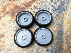 Resin 22 In. Pontiac 8-lug Restomod Wheels, W/One In. Whitewalls,1/24 1/25 Scale