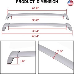 Snailfly Silver Cross Bars Roof Racks Fit for 2020-2026 Toyota Highlander XLE