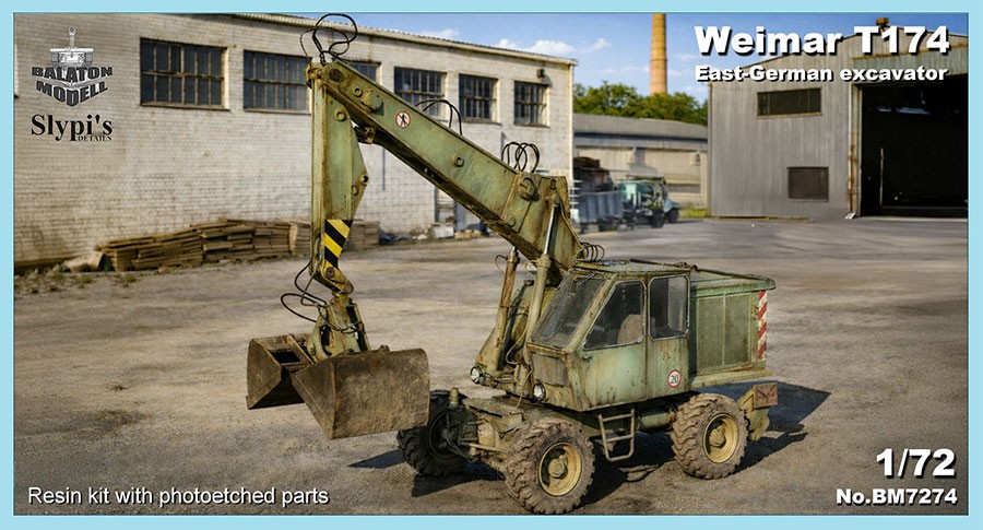 Balaton Modell 1/72 Weimar T174 Excavator Resin kit (Length: 8cm)