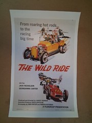 Very cool vintage 1950’s THE WILD RIDE hot rod poster 30 yr old reprint GREAT