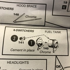 2) MPC 32 Ford Chrome Moon Tank W Cap Spreader Bar Mount 1:25 LBR Model Parts
