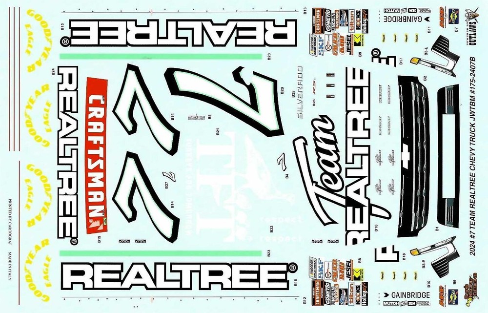 Just Want to Build a Model #7 Team Realtree Kyle Busch 1/24 Nascar decal