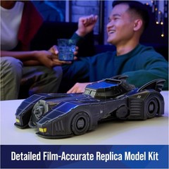 Retro Batmobile 3D Model Kit, DC Batman Collectible Puzzle, Desk Decor, 202 Pcs