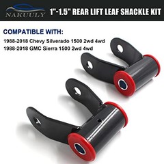 1-1.5″ Rear Lift Shackle Kit Compatible with 1988-2018 Chevy Silverado 1500 &