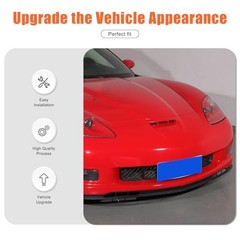Car Vents Compatible with Chevy Corvette C6 2005-2013, Hood Scoop Body Kit, red