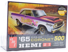 AMT 1965 Dodge Coronet 500 HEMI 2-In-1 Drag Or Street 1:25 Model Car Kit 1499
