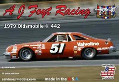 Salvinos JR Models AJO1979D 1:24 AJ Foyt Racing 1979 Oldsmobile 442 Model Kit