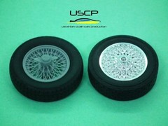 USCP 24P171 15inch Jaguar E-type Wire wheels for Revell Resin kit 1/24