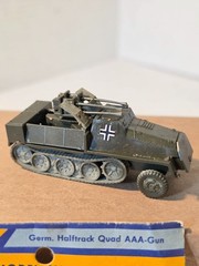 ROCO HO Minitanks Z-126.29 German Halftrack Quad AAA-Gun Customized Austria