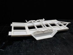 1 Car open trailer 1:24 1:25 scale model kit