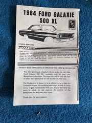 AMT ERTL Blueprinter 1964 Ford Galaxie 500 XL Model Kit NOS Sealed