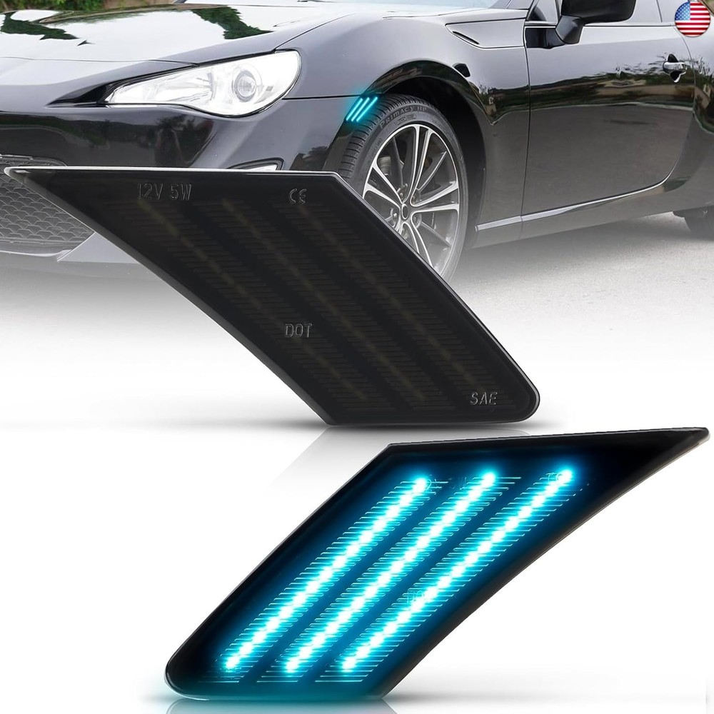 Bestview LED Side Marker Lights for 2013-2020 Subaru BRZ, 2013-2016 Scion FR-S,