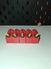 (Set Of 5) Miniature Gas Cans 1/10 Scale