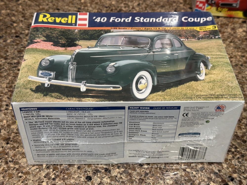 REVELL 1940 FORD STANDARD COUPE FACTORY SEALED KIT! CIRCA 2003! VMCP!