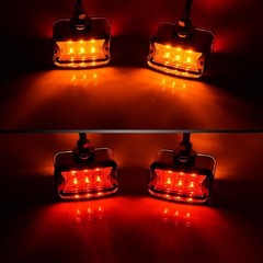 Dual Face Pedestal Fender Lights Compatible with Peterbilt Kenworth Freightli…