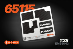 1:35 3D Floor Mats Splash Guards for KAMAZ 65115 Zvezda 3650