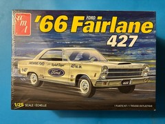 1966 FORD FAIRLANE 427 COUPE MODEL KIT AMT ROUND 2 1/25 SCALE NEW SEALED LOOK!!!