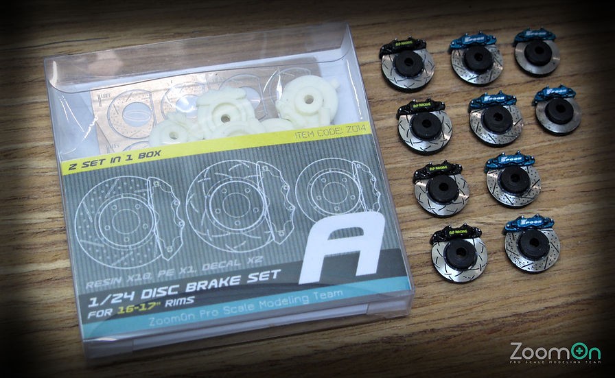 ZoomOn 1/24 Disc Brake set A for 15-17” Rims