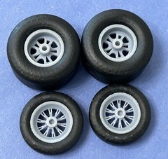 Resin 15/17 Scale inch “RC Comp Hammer” Wheels With Drag Slicks 1/24, 1/25