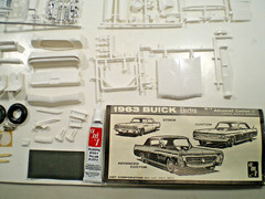 ORIGINAL VINTAGE 3 in 1 AMT 1963 BUICK ELECTRA HARDTOP UNBUILT OPEN KIT #6523