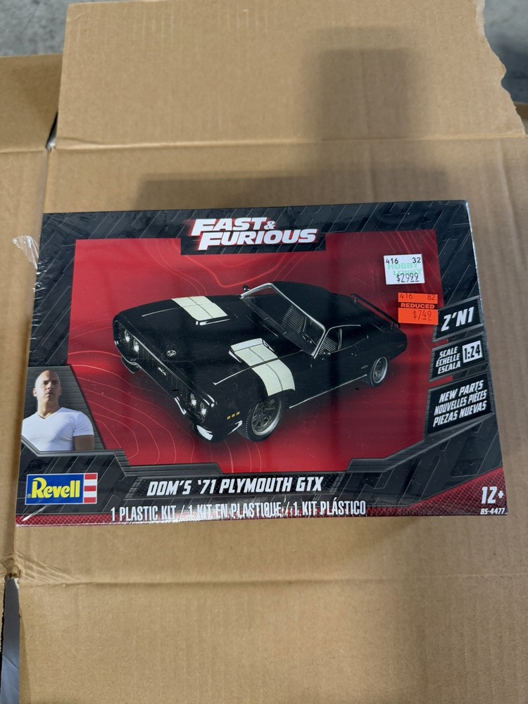 Fast & Furious Dom’s ’71 Plymouth GTX Revell 1:24 NEW FACTORY SEALED *US Seller*
